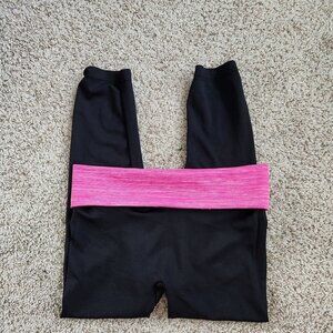4/$25 Coco Limon Black/Pink 3/4 Length Leggings